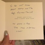 Letter from man in yellow coat